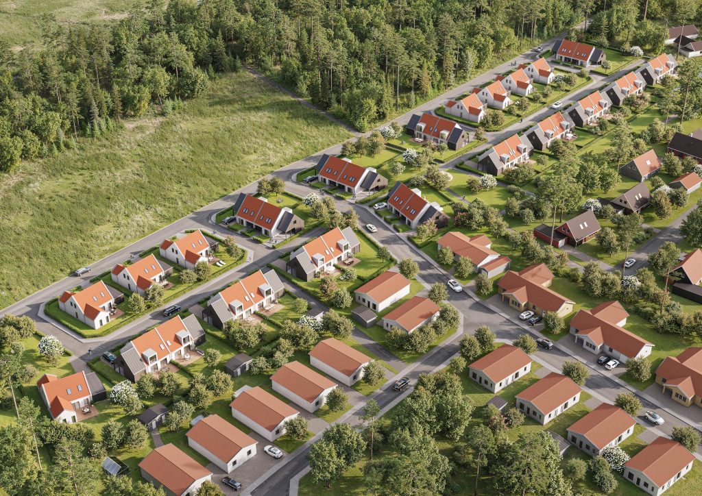 Abbekås översikt av nyproduktion hus